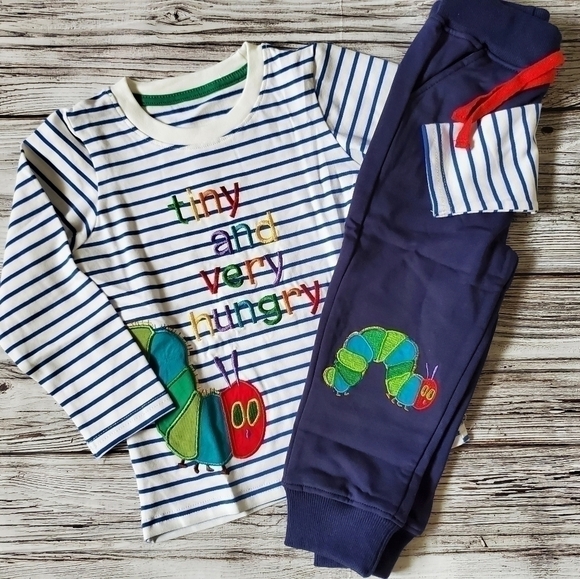 Eric Carle The Very Hungry Caterpillar Embroidered T-Shirt and Pants Set - Picture 2 of 16